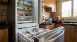 تراكم الثلج داخل الفريزر من أعطال الثلاجات الشائعة